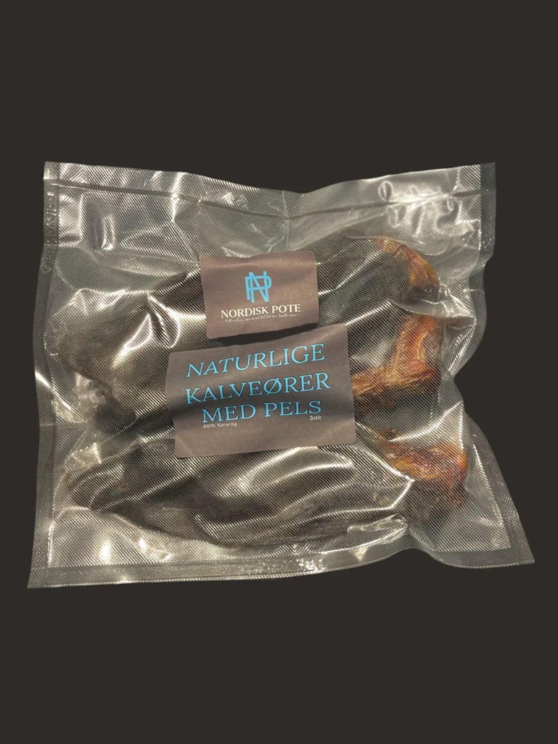 KALVEØRER MED PELS