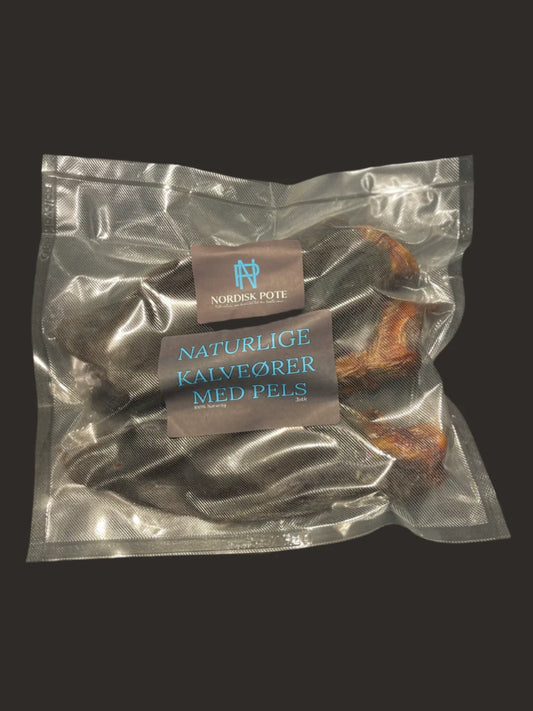 KALVEØRER MED PELS